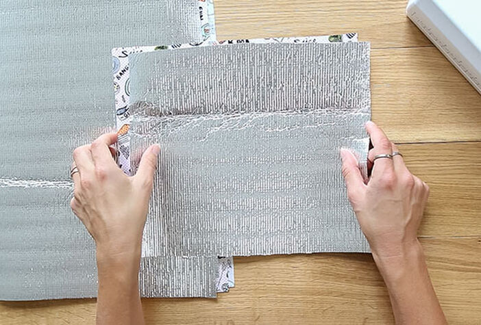 Uitknippen koeltas patroondelen